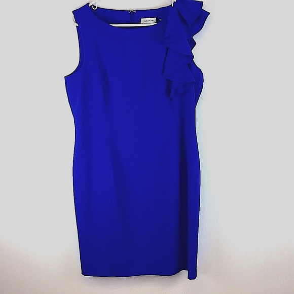Calvin Klein Dresses & Skirts - Cavin Klein's lovely formal blue dress size 14